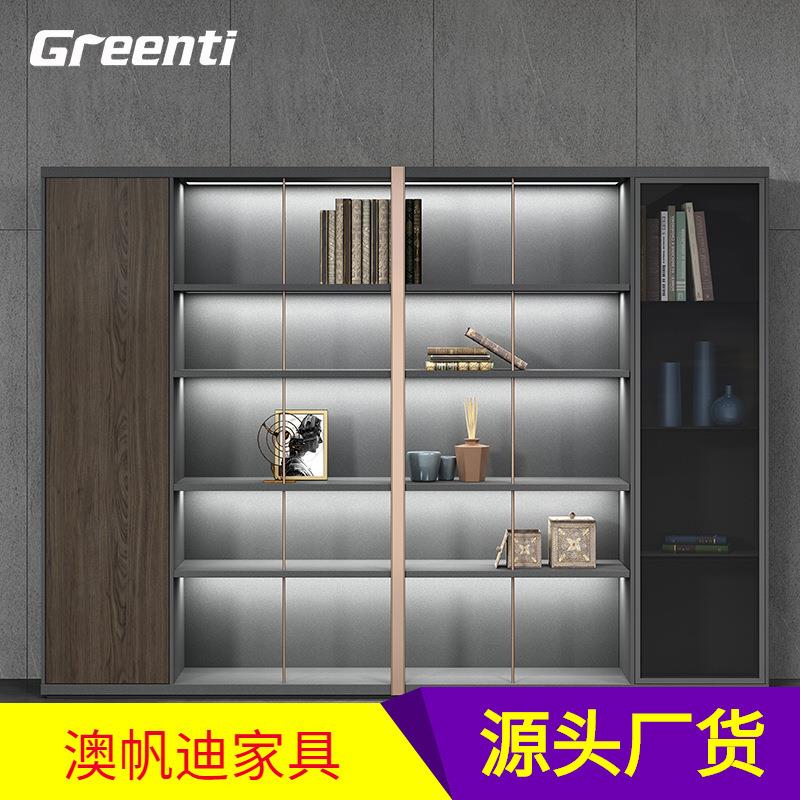 办公家具总经理办公室文件柜木质书柜双开门大气