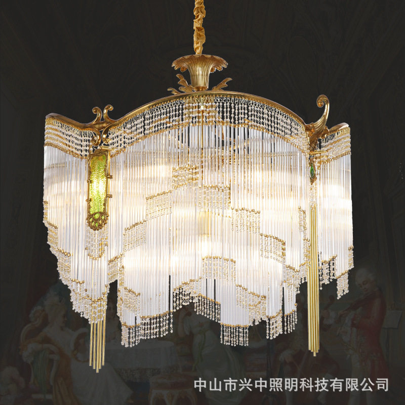 法式复古大气全铜客厅灯欧式