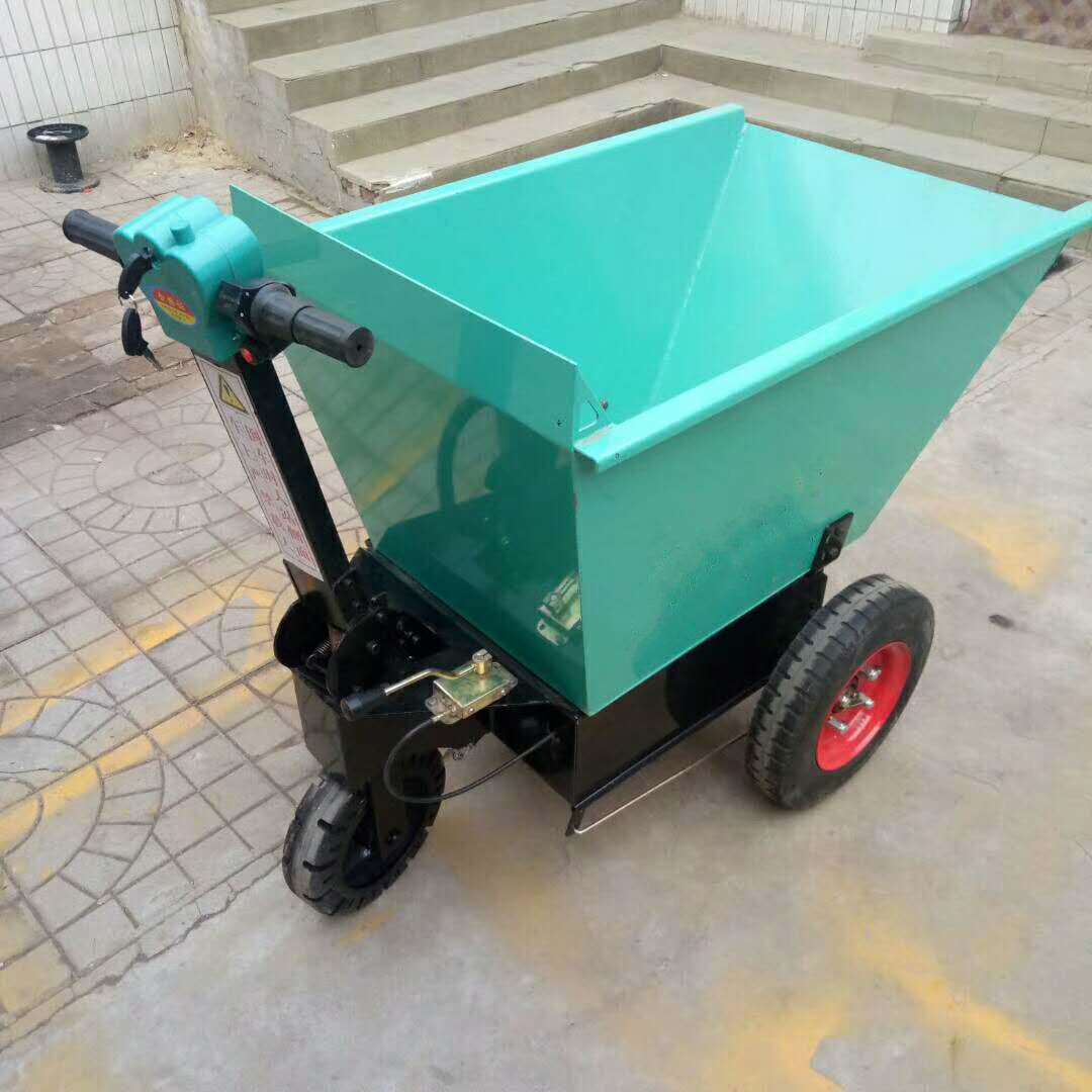 新款手推电动灰斗车电动三轮灰斗车小型砂浆斜斗车现货灰斗车