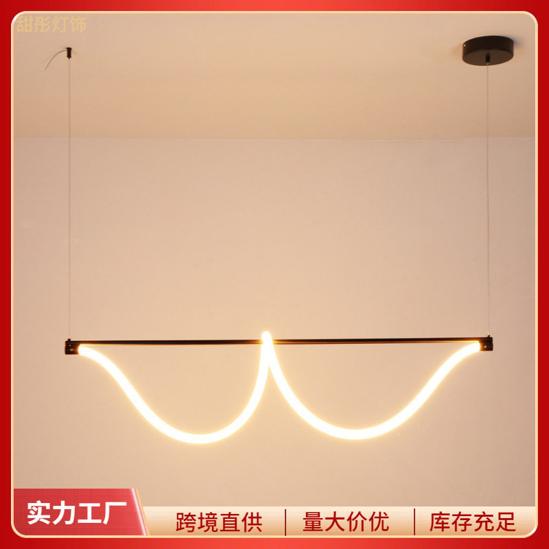 创意新款北欧简约餐厅吊灯现代实体店柜台吧台展厅吊灯家用餐桌灯