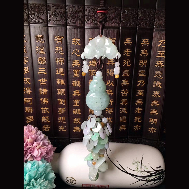 精品翡翠葫芦挂饰 包挂 车挂多用款
