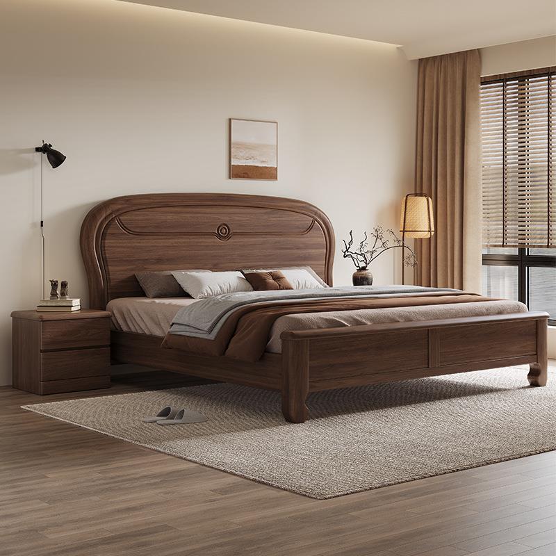 床2024年新款现代简约加宽单人1米8床高端大气小户型主卧全实木床
