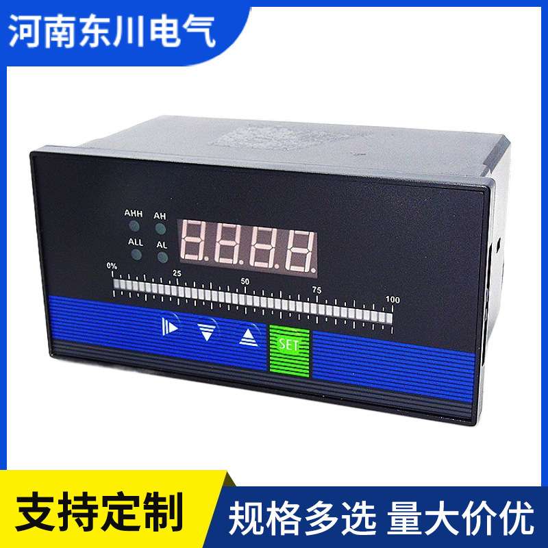 TC804智能数字显示控制仪4-20mA横式智能单光柱测控仪AC220V