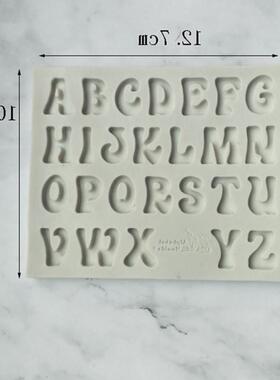 极速Aouke Lettier Silicone Mould DIY Fondant Cake Mold Candy
