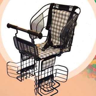 极速自行车儿童座椅摺叠单车後座电动车座後置坐垫安Y全带靠背加