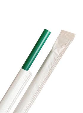 极速PLAd可降解一次性吸管单支独立包装果汁平口吸管耐高温6mm