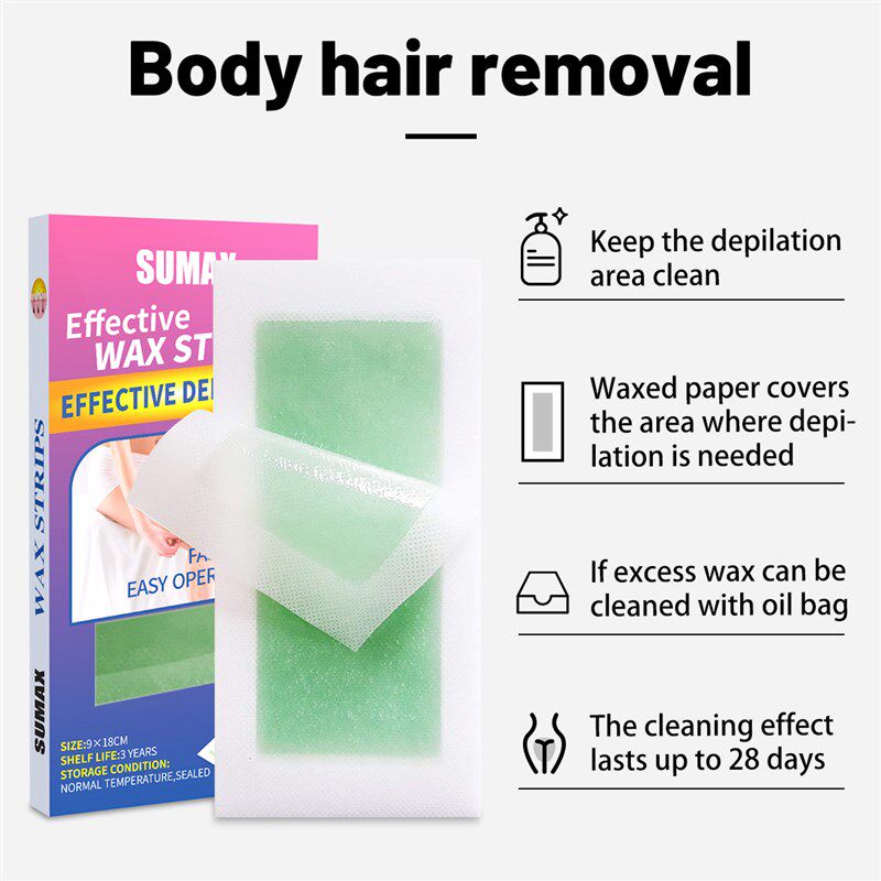 极速40pc/lot Hair Removal Wax Strips Safe Underarm WaxZ Stri