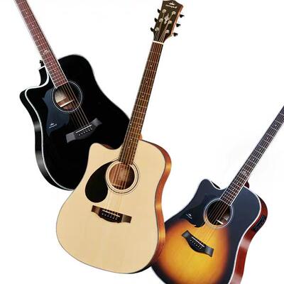 极速日本GHF卡马吉他初学者男女学生新F手入门电箱41寸d1c民谣乐