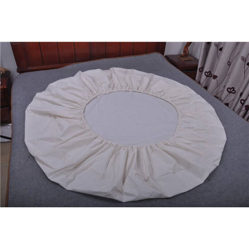 极速新品圆床床罩酒店宾馆白色单件2x2米罩圆席T梦思垫子保护套白