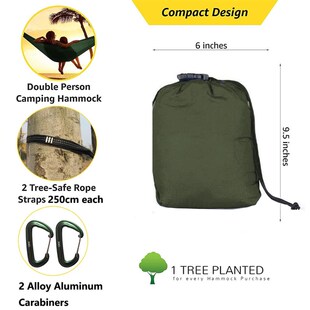 极速2-3 Perfson Solid Color Parachute Hammock Camping Surviv