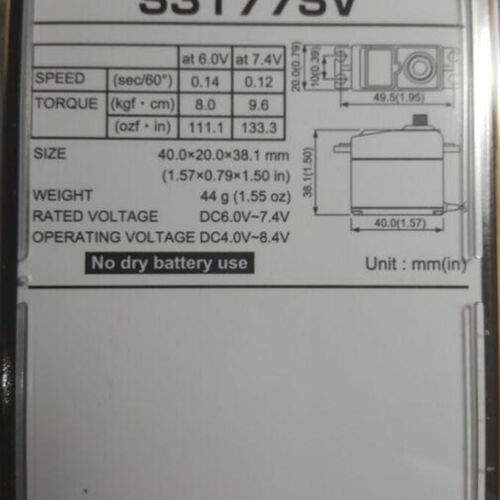 新品爆品FUTABA  高压大扭力数字舵机SC3177SV S3470SV升级 HV 伺