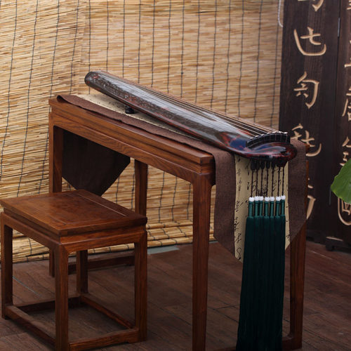 新品【七韵家居】古m琴配件 古琴桌旗盖布 桌布  仿古亚麻桌旗盖