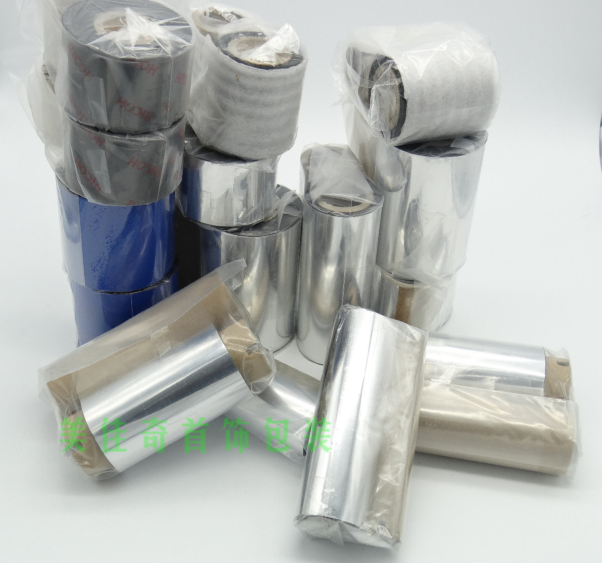 极速三联无胶标签碳m带 珠宝标签碳带半树脂碳带加强型全树脂碳带