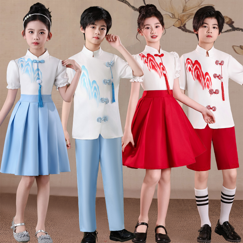 十一儿童爱国庆诗歌合唱演出服
