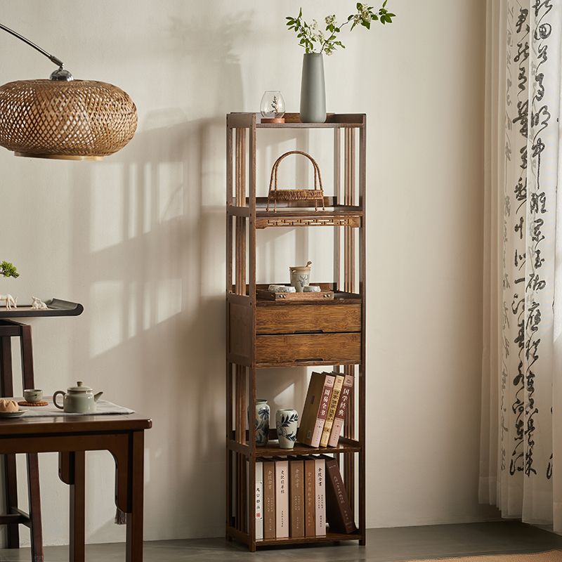 小型博古架中式书架置物柜