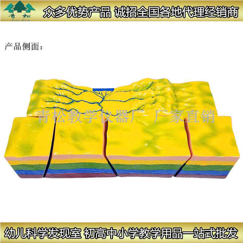 断裂构造及地垒地堑发育模型 J34021中学地理地壳运动地震断层