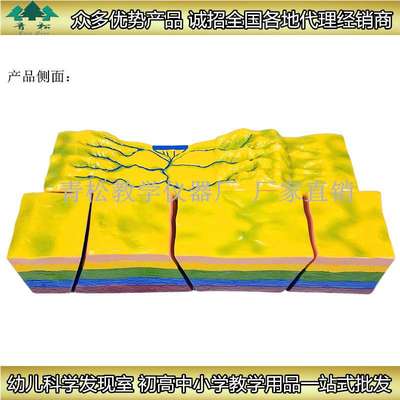 断裂构造及地垒地堑发育模型 J34021中学地理地壳运动地震断层