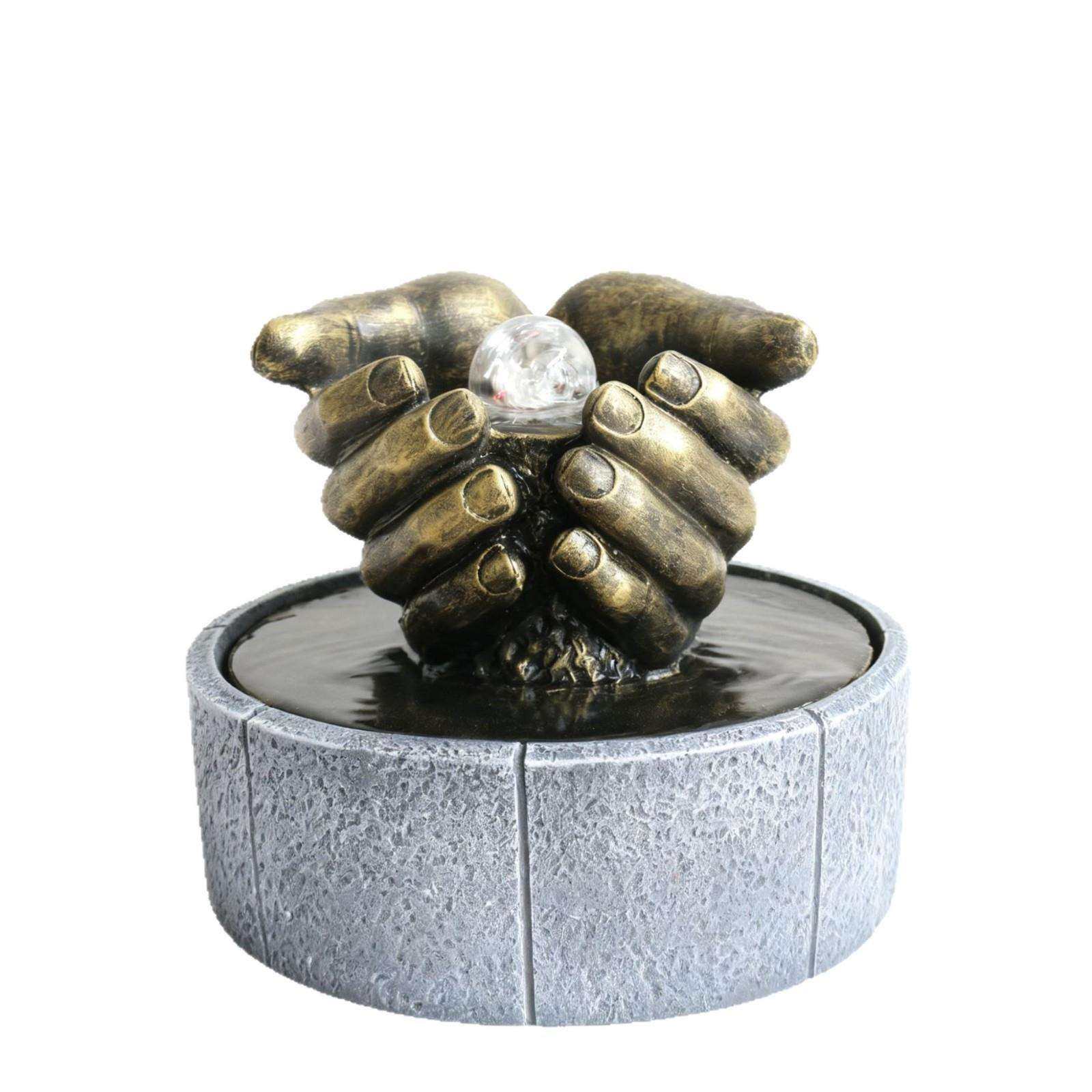 旧青铜质感手掌托举透明水晶球循环招财纳福水景书房客厅流水摆件,电子元器件市场,其它元器件,淘宝优惠券,粉丝福利购,淘宝优惠卷