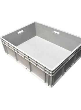 厂家eu8622物流箱外径800*600*230 灰色大号收纳箱 可配盖