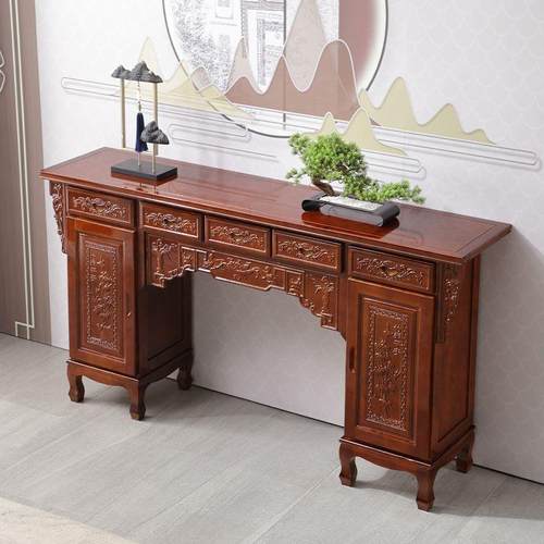 现代简约仿古中堂条桌农村供案桌新款新中式家庭神台