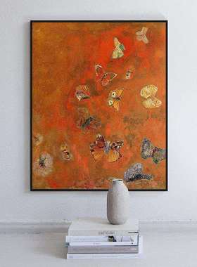Odilon Redon《Evocation of butterflies》中古装饰画复古蝴蝶
