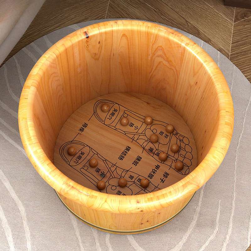 泡脚桶木桶家用足浴盆实木洗脚桶保温泡脚桶木质养生按摩洗脚木盆