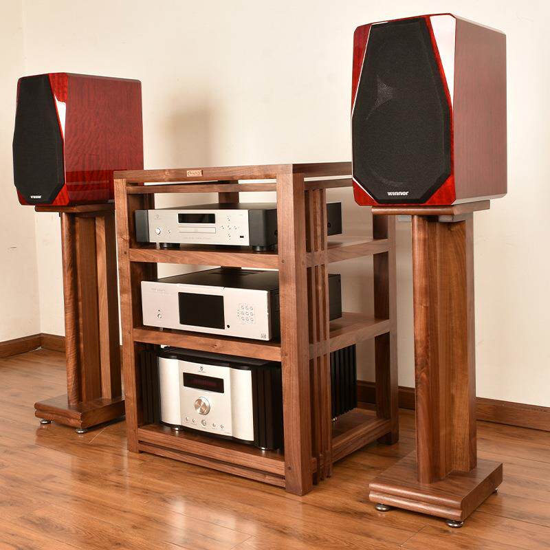 爵士机架功放柜实木音响机架功放机柜实木音响架功放架子豪华