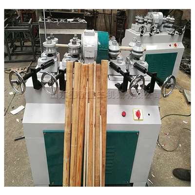 圆棒机 锄把锹把拖把杆镐把制造机 圆棒旋头砂光一体 自动进退料