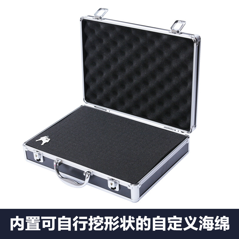 手提式中号铝合金箱子多功能工具箱产品样品展示箱配海绵防震定