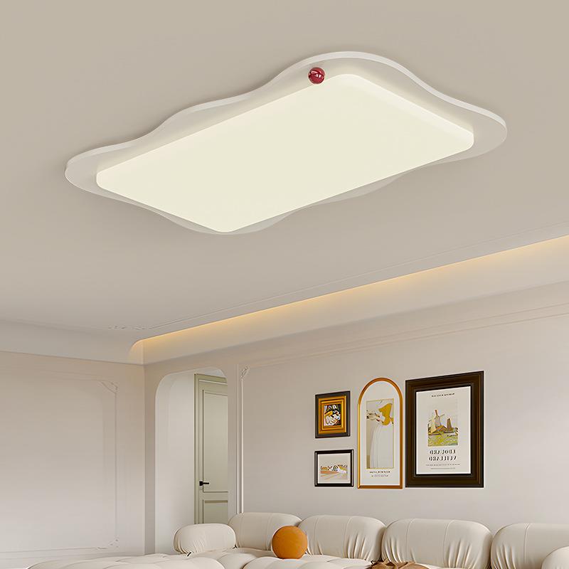 现代简约客厅吸顶灯家用时尚白色超亮护眼花型书房间主卧室大厅灯