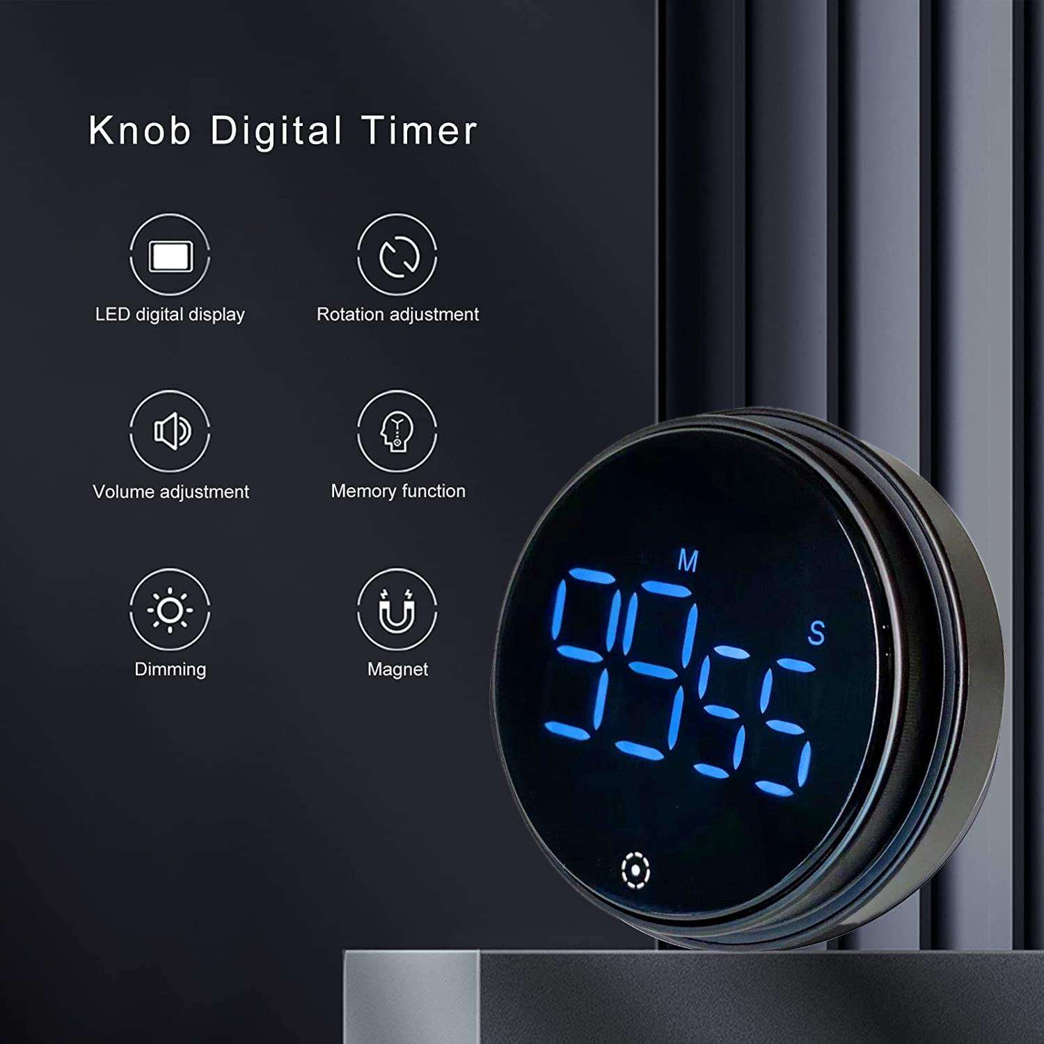 旋转计时器多功能桌面简易刷题定时器厨房烹饪时间管理提醒器智能