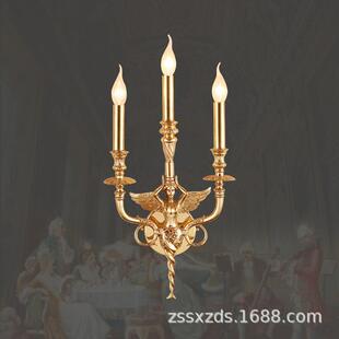 欧式全铜壁灯法式客厅餐厅卧室走廊玄关创意书房别墅奢华大气壁灯