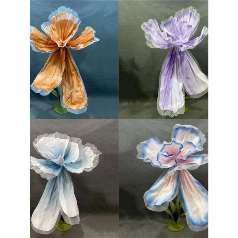 巨型婚庆真泡沫纸花真丝网纸花手工花婚礼背景装饰摄影舞台布置