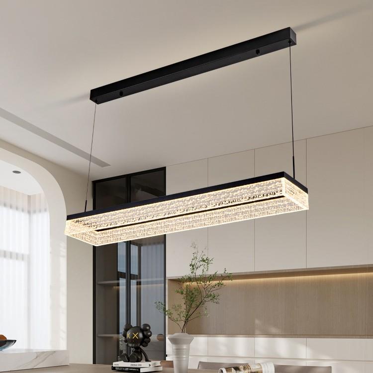 极简餐厅吊灯大气家用设计师2025新款北欧轻奢吧台岛台餐桌吊灯