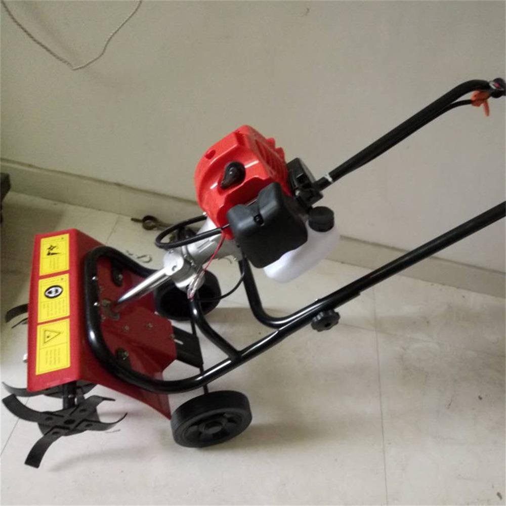 手拉二冲程式微耕机 小型汽油旋耕机 农用田园园林松土翻土机