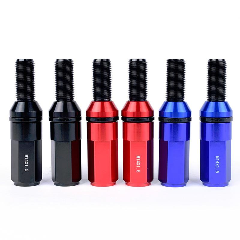 制作轻量化车轮螺栓14 * 1.5改装的车轮铝盖7075铝螺母 20个/套