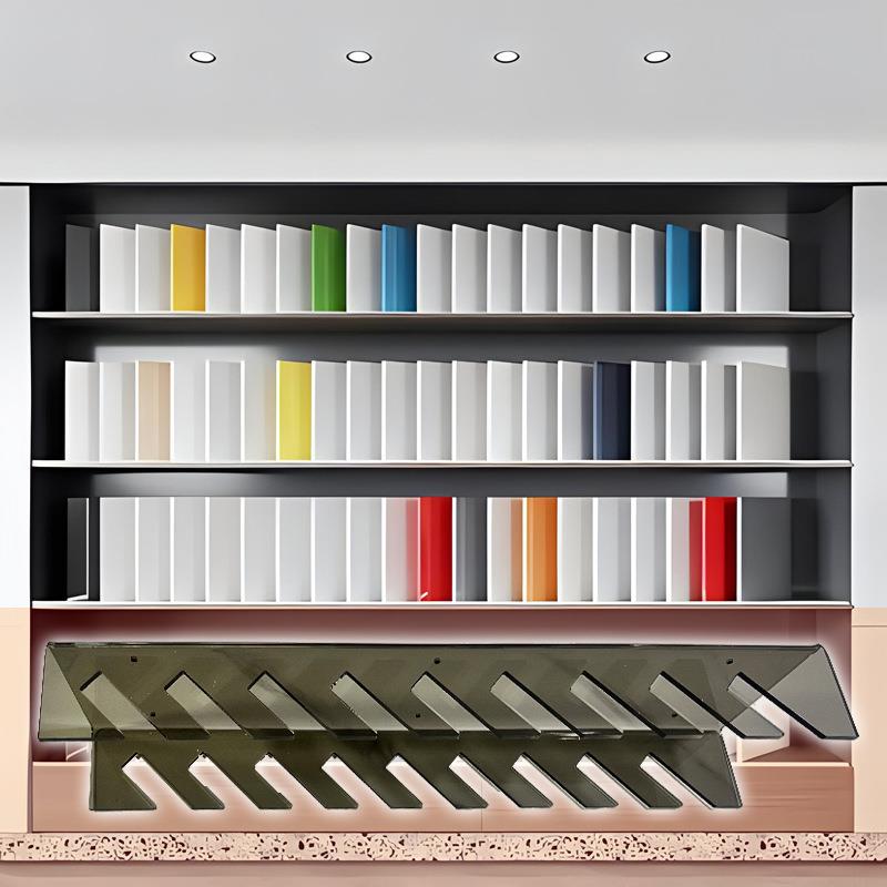 J^全屋可定亚克力色板色卡槽展示架橱柜门板瓷砖石材小样斜插