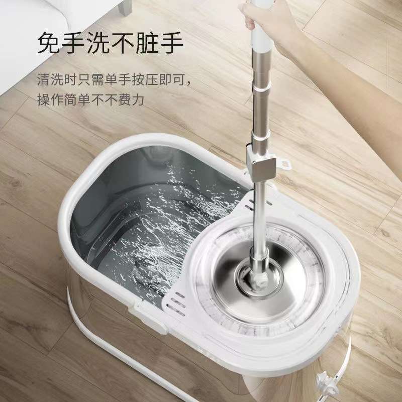 懒人拖把拖把桶家用旋转免洗干湿两用不锈钢钛晶吸水旋转双驱动
