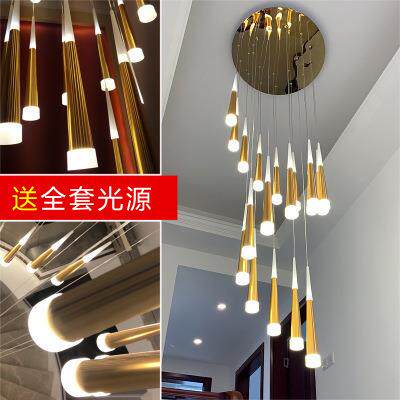 楼梯吊灯现代简约loft公寓北欧复式楼别墅客厅后现代轻奢长吊灯具