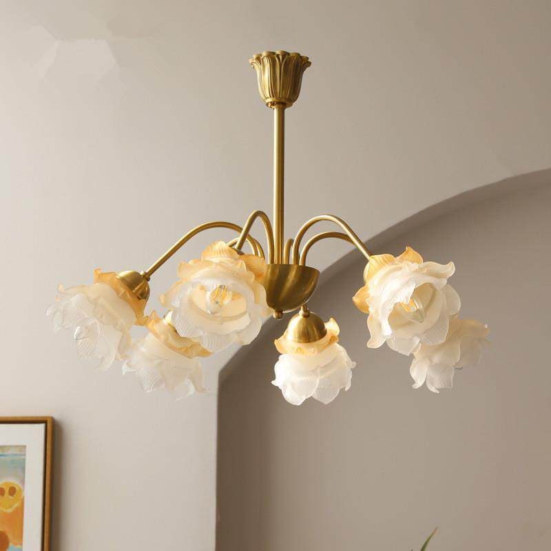 法式优雅玫瑰花朵吊灯 复古中古美式客厅餐厅卧室民宿全铜吊灯,农机/农具/农膜,其它农用工具,淘宝优惠券,粉丝福利购,淘宝优惠卷