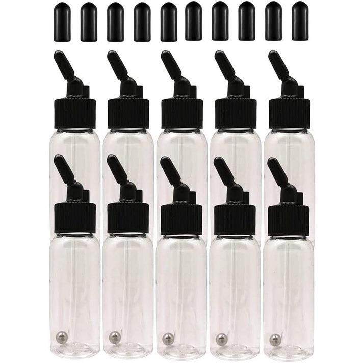 30cc颜料瓶塑料杯双动喷笔套装料杯调漆瓶储漆瓶备用壶多色喷涂带