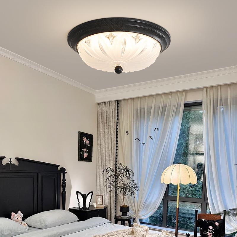 美式乡村吸顶灯阳台过道灯玄关走廊入户灯简约田园铁艺led吸顶灯