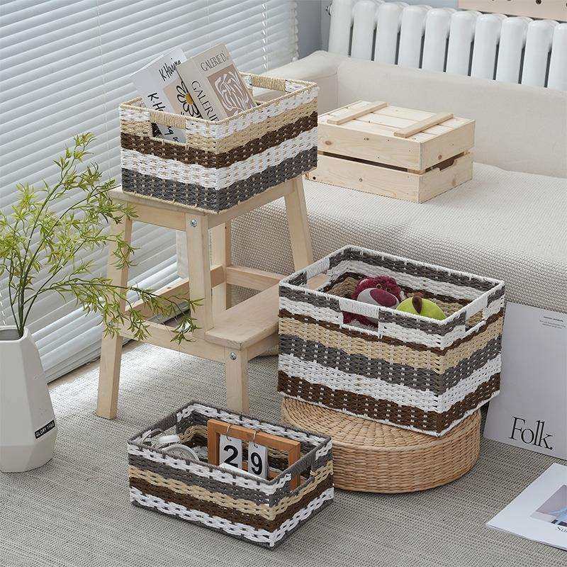 家用衣服收纳箱整理盒家用仿藤编编杂物格子衣柜储物筐编织篮整理,农机/农具/农膜,其它农用工具,淘宝优惠券,粉丝福利购,淘宝优惠卷