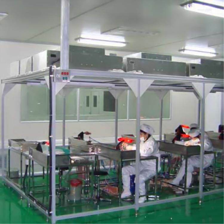 百级洁净棚设备电子无尘车间安装ffu层流罩工作台空气净化棚静音