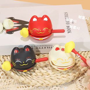 招财猫木鱼桌面摆件可爱解压玩具耶诞节礼物送男生女生有趣的猫咪