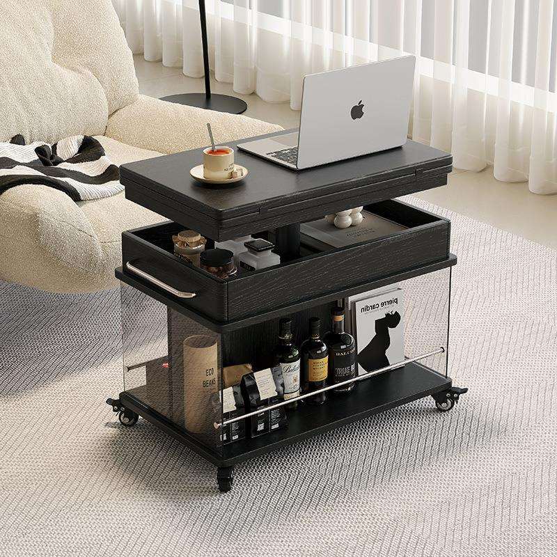 茶几小户型可升降折叠阳台茶台小推车沙发边几可移动实木边柜茶桌