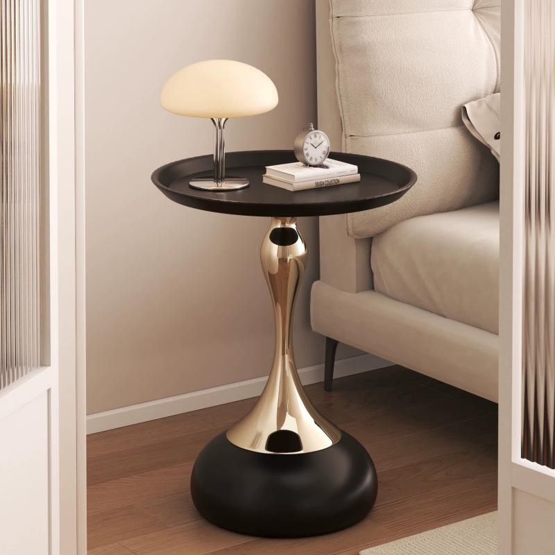 铁艺床头柜简约现代家用卧室小型可移动奶油风边几置物架桌子