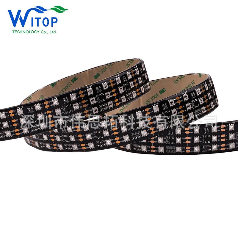 TM1934断点续传30段180灯三排高亮幻彩灯带可编程WS2818像素灯条