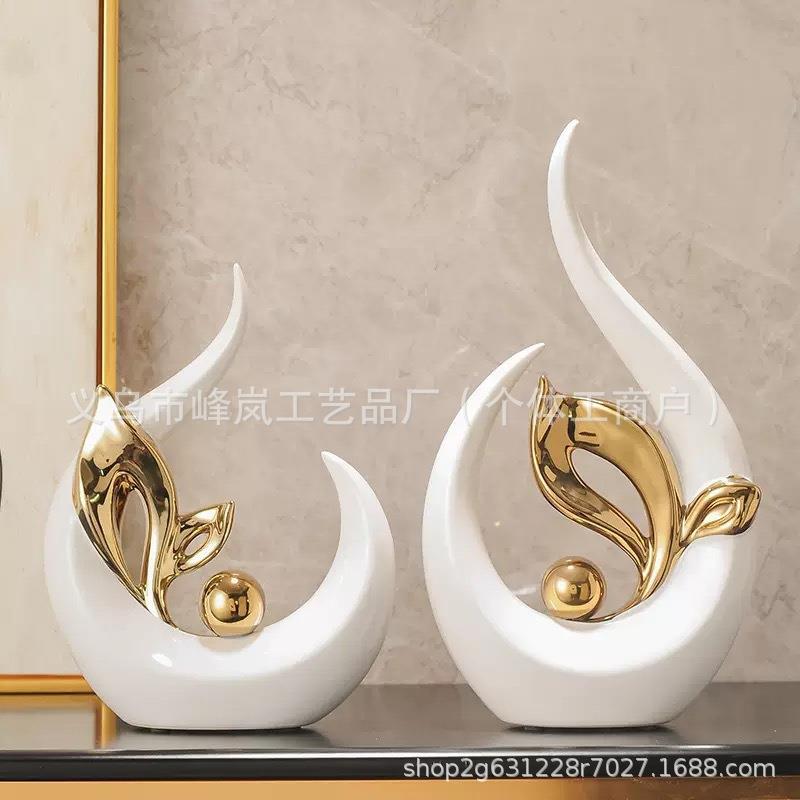 跨境高档客厅风生水起入门玄关树脂工艺品摆件家居装饰品酒柜摆件