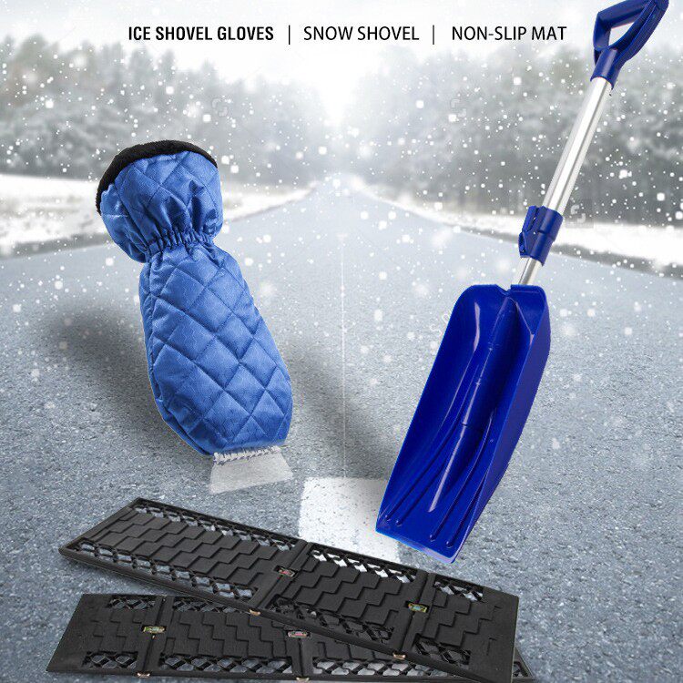 汽车应急冬季户外套装雪锹防滑板除雪铲铲雪套装雪刷雪铲源头厂家